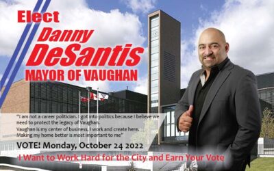 Danny DeSantis for Mayor of Vaughan Post Card